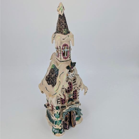 Heather Goldminc Christmas Church Tealight Holder Come All Ye Faithful Blue Sky - Picture 12 of 14